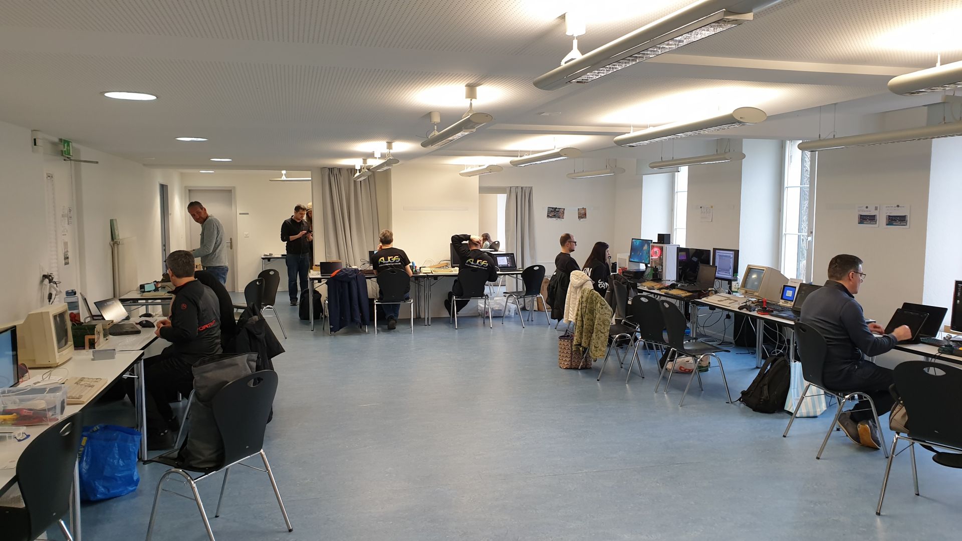 Einblick vom Sonntag in den Raum im GZ Hottingen, den wir im ersten Stock genutzt haben.